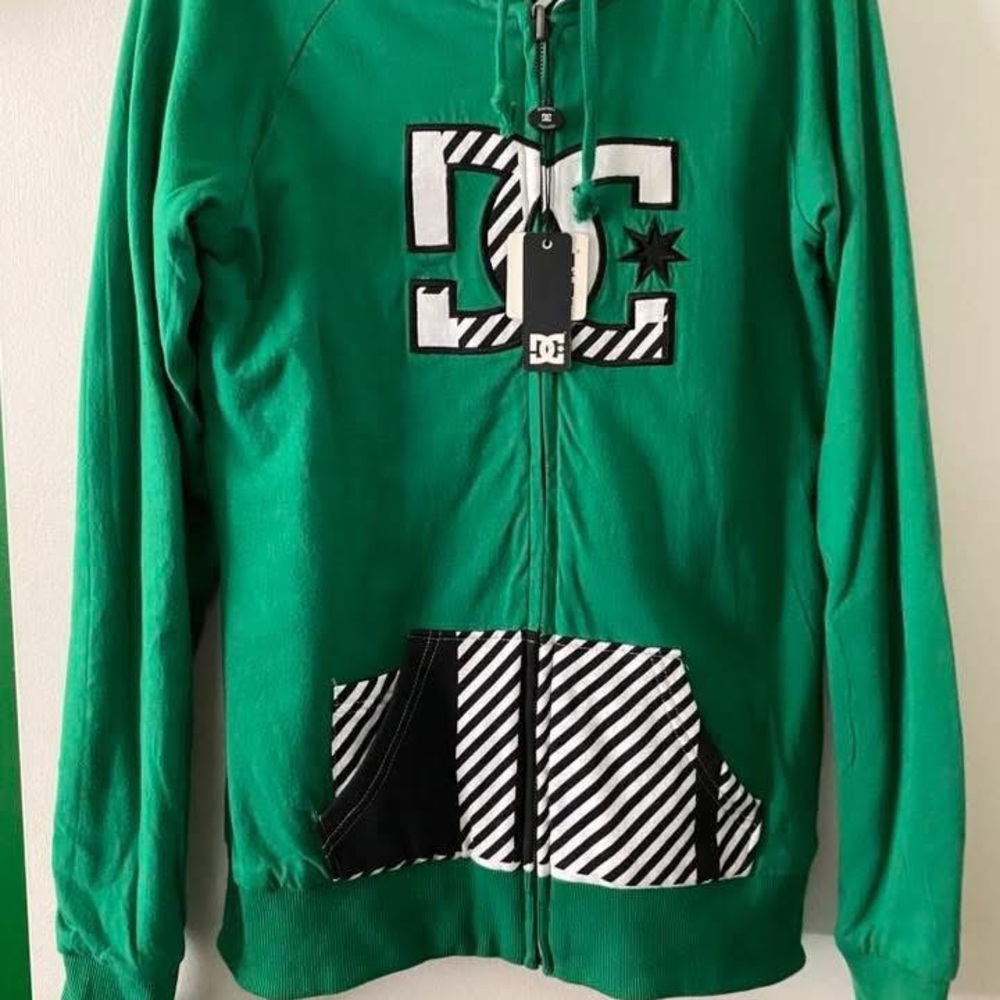 DC Green Zip-Up Hoodie